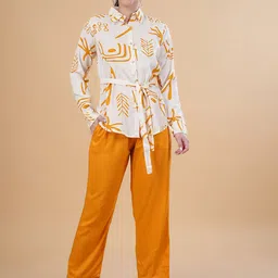 NEYSA Printed Shirt Collar Shirt With Trousers Co-Ords-picture-57