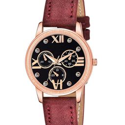 CSAMON Women Embellished Dial Analogue Watch C25RG_BK Mina MRO Leather_F-image-80