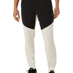 Asics Grey & Black Regular Fit Colour Block Sports Joggers-image-25