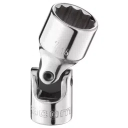 FACOM 6.35 mm (1/4 inch) Square Drive Hinged Socket 12-Points 32.4 mm Length, R.7/32F-8