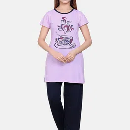 Divine Girl Women Graphic Print Night suit-image-33