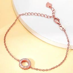 GIVA 925 Sterling Silver Rose Gold Bracelet for Women-picture-17