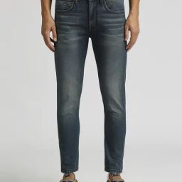 Pepe Jeans Mid Indigo Blue Cotton Skinny Jeans-image-105