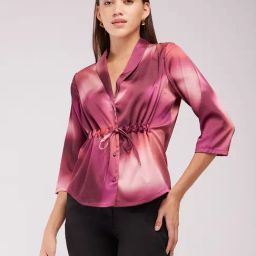 Fablestreet Maroon Printed Top-image-7