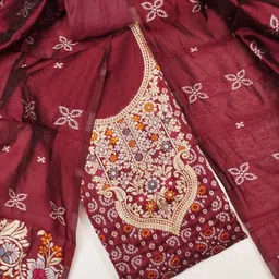 KALINI Embroidered Pure Cotton Unstitched Dress Material-picture-27