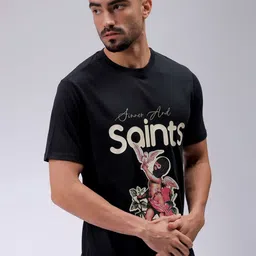 The Indian Garage Co Men Printed Pockets Slim Fit T-shirt-image-35