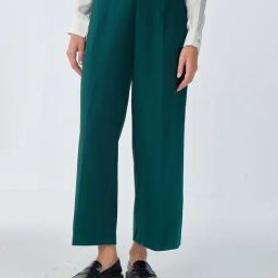 Cover Story Teal Regular Fit Mid Rise Culottes-image-52
