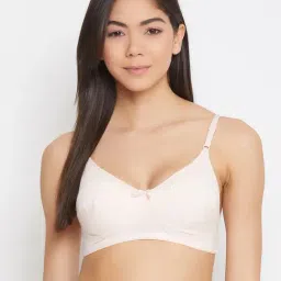 Clovia Baby Pink Non Wired Non Padded Full Coverage Bra-picture-13