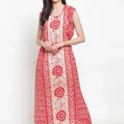 Secret Wish Red & White Printed Nighty-image-11