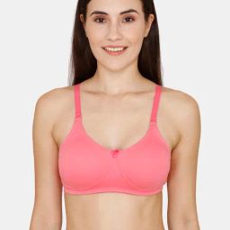 Rosaline by Zivame Pink Wireless Non Padded T-Shirt Bra-image-71