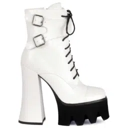 London Rag Women's White Casual Booties-92