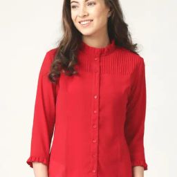 Marie Claire Red Regular Fit Shirt-image-92