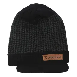 Woodland Black Textured Beanies-image-67