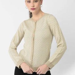 Crimsoune Club Beige Printed Cardigan-image-17