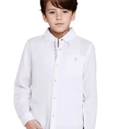 Rare Ones Boys White Cotton Solid Shirt-picture-30