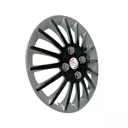 Auto Pearl Car Full Wheel Cover Caps Black and Silver 381 mm(15 Inch) Press TypeCompatible with Innova-image-4