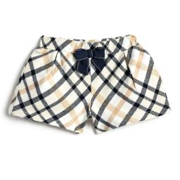Chicco Girls Beige Cotton Regular Fit Chequered Shorts-picture-26
