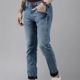 VAN HEUSEN DENIM LABS Men Slim Fit Heavy Fade Stretchable Jeans-image-33