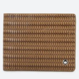 Louis Philippe Brown Leather Textured Bi-Fold Wallet-22