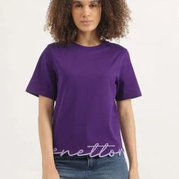 United Colors of Benetton Purple Printed Top-image-68