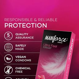 Manforce Set Of 4 Ultra Feel Bubblegum Flavored Condoms - 10 Pcs Each image 4