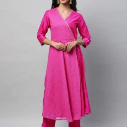 Kami Kubi Pink Embellished Angrakha Kurta-picture-35