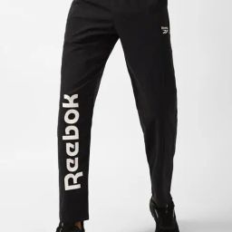 Reebok Black Regular Fit Printed Sports Trackpants-image-91