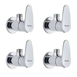 Aquieen Vega Brass Silver Angle Stop Valve Pack of 4 Piece-image-12