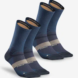 Quechua By Decathlon Men Pack Of 2 Patterned Calf Length Hiking socks-3