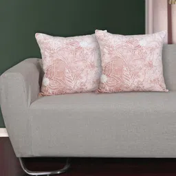 Ode & Cleo Pink Set of 2 Square Cushion Covers image 1