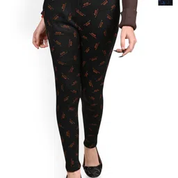 BAESD Girls Pack of 2 Printed Ankle Length Super Warm Leggings-picture-6