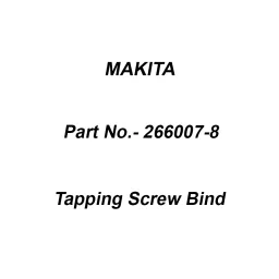 Makita Tapping Screw Bind Size PT 3x10 for 9553NB, Part No 266007-8-0