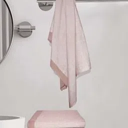 Myntra Elegant Homes Maroon & White 4 Striped Cotton 150 GSM Bath Towel-1