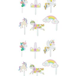 Crackles Unicorn Cake Topper Pack of 2 - 6 Pieces Each-2