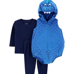 Carters Dinosaur Costume with 100% Cotton T-Shirt & Pant - Blue-image-79
