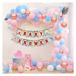 Zyozi Baby Shower Decorations Items with Banner  Balloons, Multicolor - Pack Of 51-picture-25