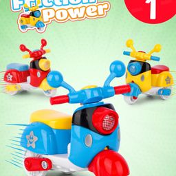 Fiddlerz Mini Scooter Toy for Kids Pull Back Action Bike Durable Lightweight Fun Ride-On Model with Colorful Design Perfect Birthday Gift for Boys and Girls- (Pack of 1)-image-16