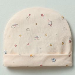 Simply Interlock Knit Caps With Vehicle & Dino Print Pack of 3 Baby Pink Aqua - Diameter 11.5 cm image 2