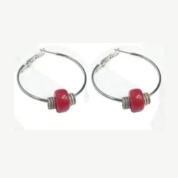 Gurjari Jewellers Hoop Earing with Acralic and Brass Hoop Earring-image-86