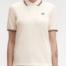 Fred Perry Women Polo Collar Slim Fit Embroidered T-shirt-image-74