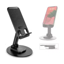 Generic Mobile Holder 360° Rotating Angle Adjustable Height Black, HoldingS image 2