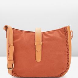 Mast & Harbour Colourblocked Suede Structured Sling Bag-image-31