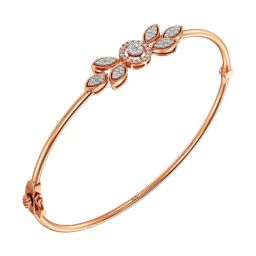 Joyalukkas 18k Rose Gold & Diamond Hexa-Leaf Bloom Bracelet-image-56