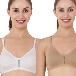 Floret Multicolor Non Wired Non Padded T-Shirt Bra (Pack Of 2)-image-78