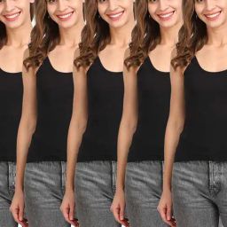 Rupa Jon Black Cotton Camisole (Pack Of 5)-image-38