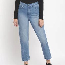 Belliskey Mid Blue Mom Fit Jeans-image-21