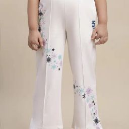 Kidsville Frozen Printed Off White Joggers For Girls-image-54
