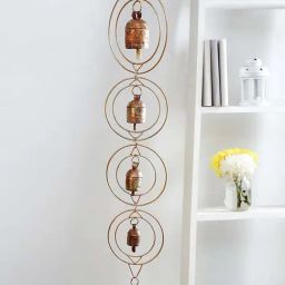 Unravel India Golden Copper Windchime - Set of 1-image-87