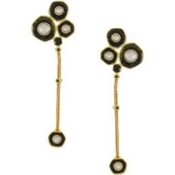Tribe Amrapali 92.5 Sterling Silver Oceania Chain Earrings for Women-image-68