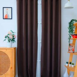 Ariana Brown Polyester 5 ft Window Curtain-image-67